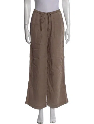Pre-owned James Perse Linen Wide Leg Pants In Neutral