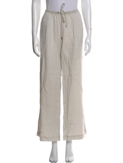Pre-owned James Perse Linen Wide Leg Pants In Neutral