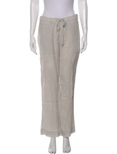 Pre-owned James Perse Linen Wide Leg Pants In Neutral