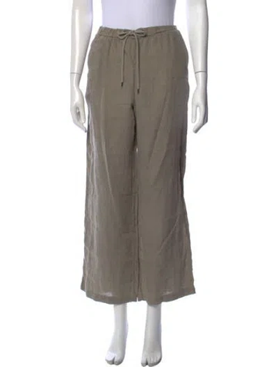 Pre-owned James Perse Linen Wide Leg Pants In Neutral