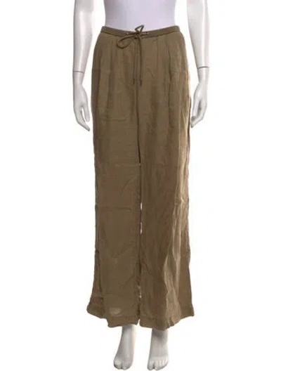 Pre-owned James Perse Linen Wide Leg Pants In Neutral