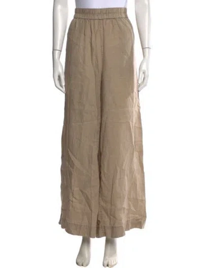 Pre-owned James Perse Linen Wide Leg Pants In Neutral