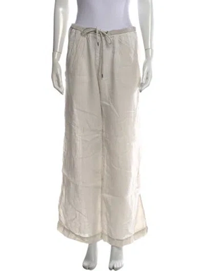 Pre-owned James Perse Linen Wide Leg Pants In Neutral
