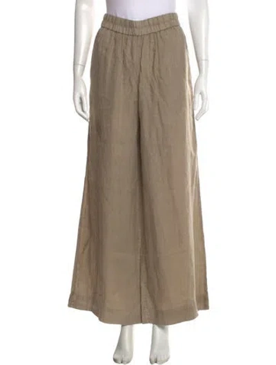 Pre-owned James Perse Linen Wide Leg Pants In Neutrals