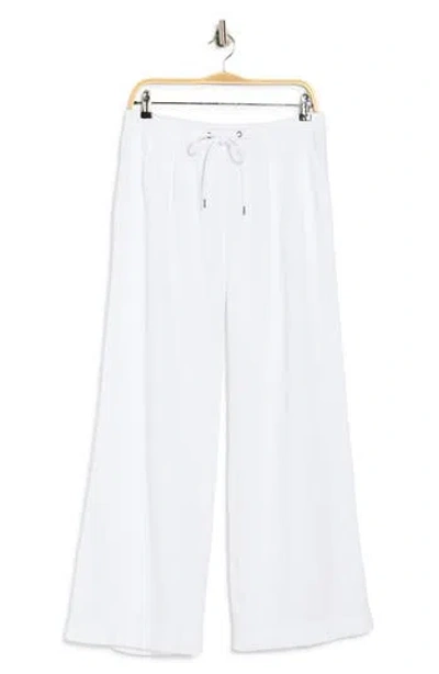 James Perse Linen Wide Leg Pants In White