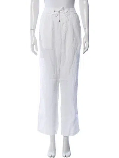 Pre-owned James Perse Linen Wide Leg Pants In White