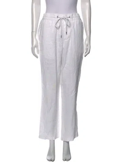 Pre-owned James Perse Linen Wide Leg Pants In White