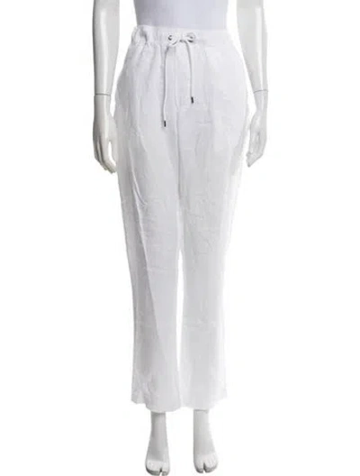 Pre-owned James Perse Linen Wide Leg Pants In White
