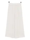 James Perse Linen Wide-leg Trousers In White