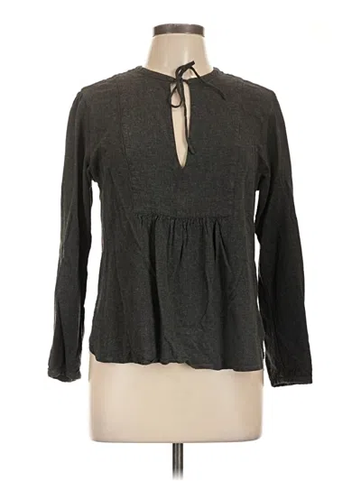 Pre-owned James Perse Long Sleeve Blouse In Gray
