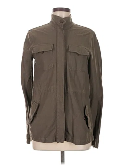 Pre-owned James Perse Long Sleeve Button Down Shirt In Brown