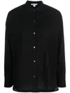 James Perse Long-sleeve Cotton Shirt In Black