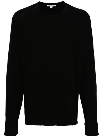 James Perse Long-sleeve Cotton T-shirt In Black