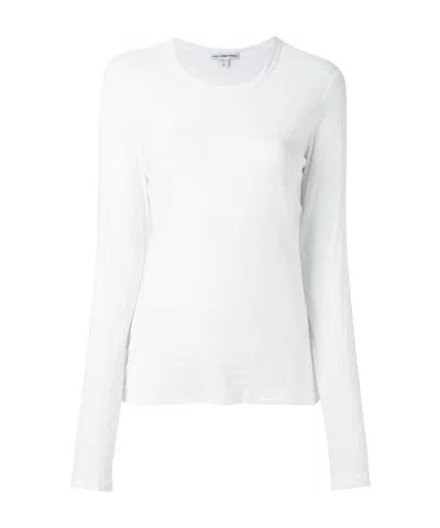 James Perse Long-sleeve Cotton T-shirt In White