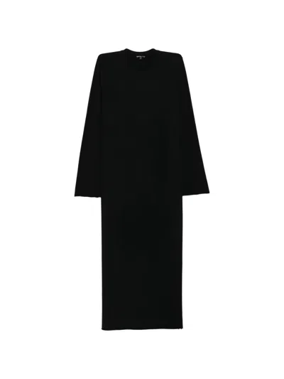 James Perse Long Sleeve Dress In Black