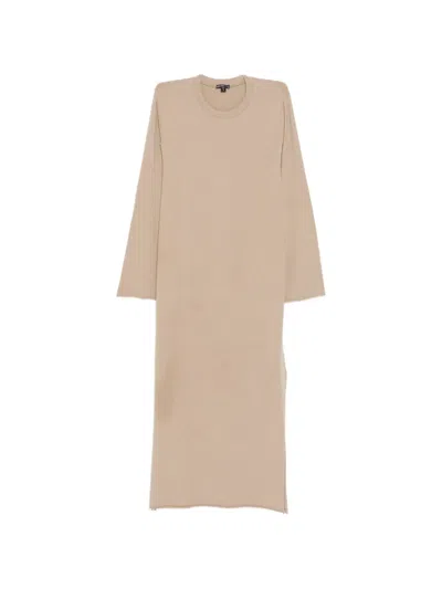 James Perse Long-sleeve Dress In Brown