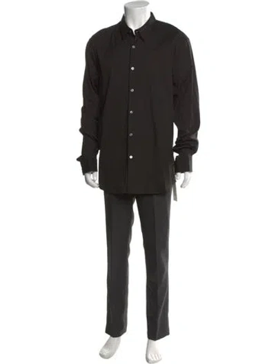 Pre-owned James Perse Long Sleeve Dress Shirt In Black