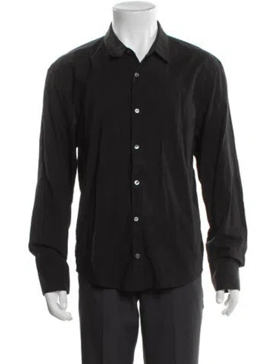 Pre-owned James Perse Long Sleeve Dress Shirt In Black