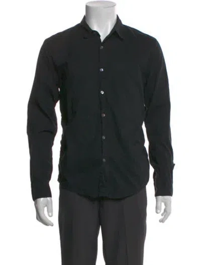 Pre-owned James Perse Long Sleeve Dress Shirt In Black