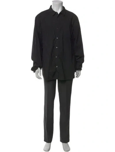 Pre-owned James Perse Long Sleeve Dress Shirt In Black