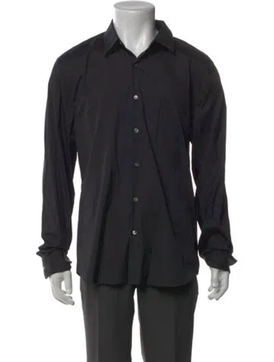 Pre-owned James Perse Long Sleeve Dress Shirt In Black