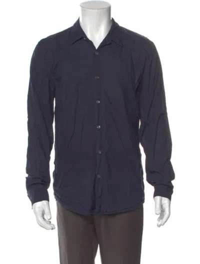 Pre-owned James Perse Long Sleeve Dress Shirt In Blue