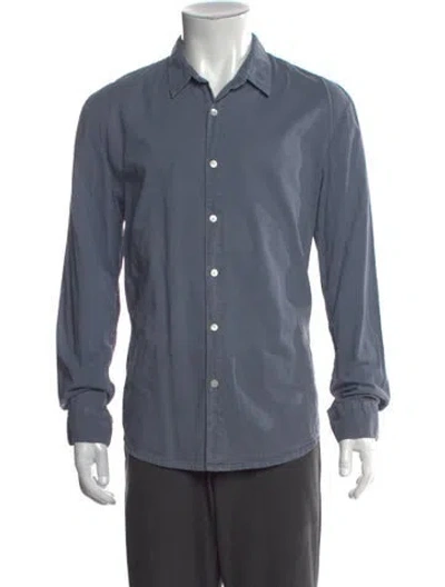 Pre-owned James Perse Long Sleeve Dress Shirt In Blue
