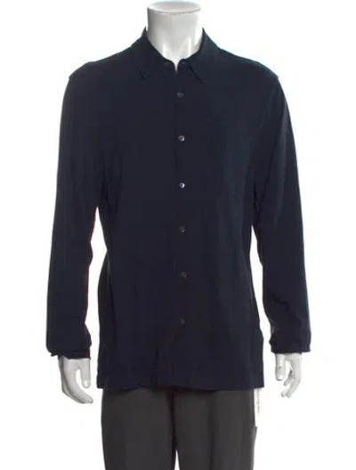 Pre-owned James Perse Long Sleeve Dress Shirt In Blue