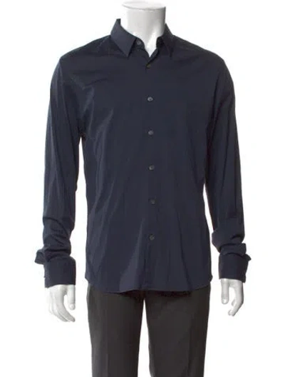 Pre-owned James Perse Long Sleeve Dress Shirt In Blue