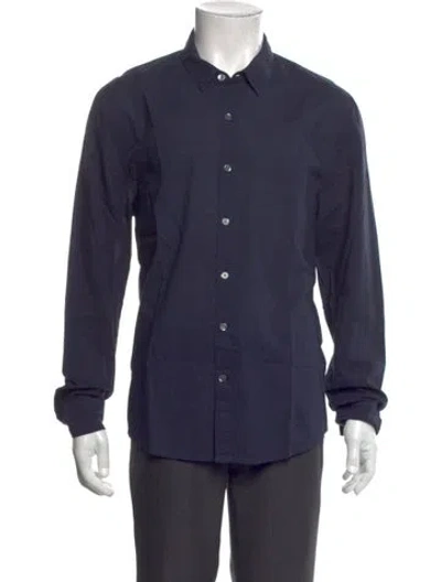 Pre-owned James Perse Long Sleeve Dress Shirt In Blue