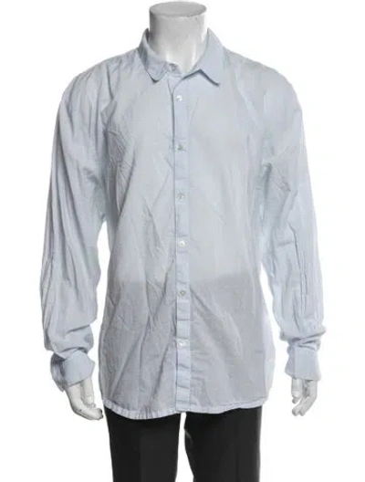Pre-owned James Perse Long Sleeve Dress Shirt In Blue