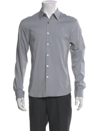 Pre-owned James Perse Long Sleeve Dress Shirt In Gray