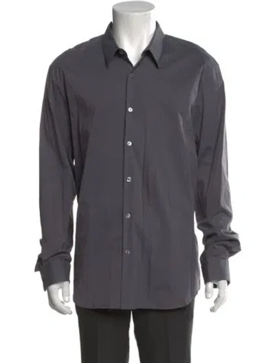 Pre-owned James Perse Long Sleeve Dress Shirt In Gray