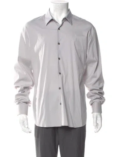 Pre-owned James Perse Long Sleeve Dress Shirt In Gray