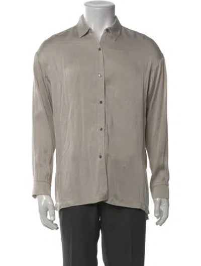 Pre-owned James Perse Long Sleeve Dress Shirt In Gray