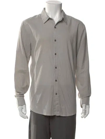 Pre-owned James Perse Long Sleeve Dress Shirt In Gray