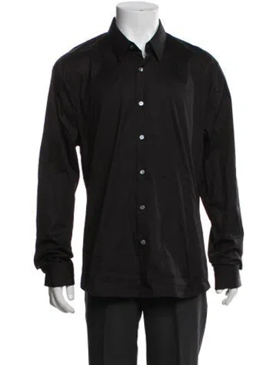 Pre-owned James Perse Long Sleeve Dress Shirt W/ Tags In Black