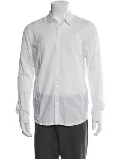 Pre-owned James Perse Long Sleeve Dress Shirt In White