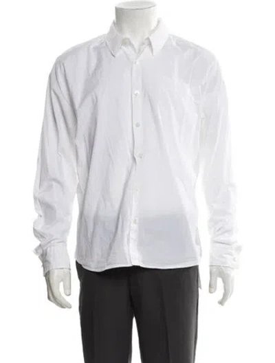Pre-owned James Perse Long Sleeve Dress Shirt In White