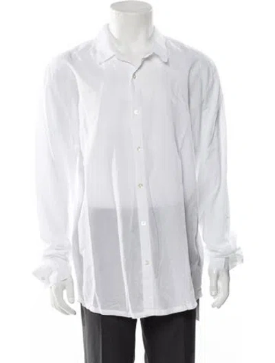 Pre-owned James Perse Long Sleeve Dress Shirt In White