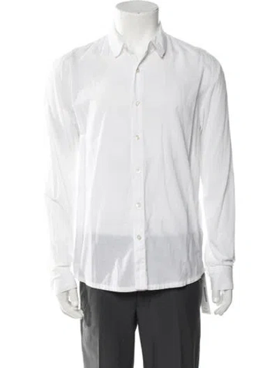 Pre-owned James Perse Long Sleeve Dress Shirt In White