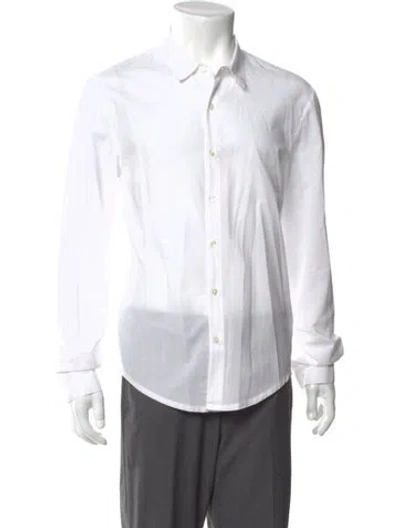 Pre-owned James Perse Long Sleeve Dress Shirt In White