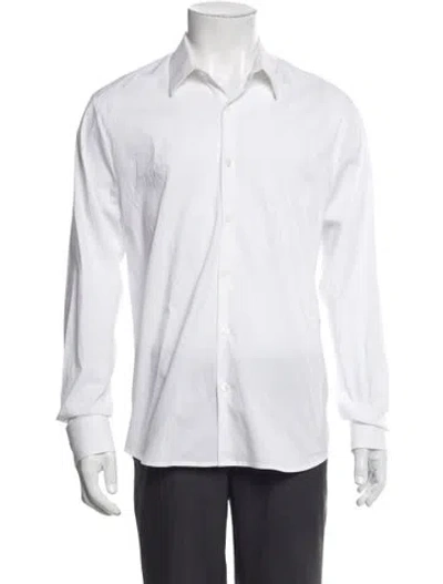 Pre-owned James Perse Long Sleeve Dress Shirt In White