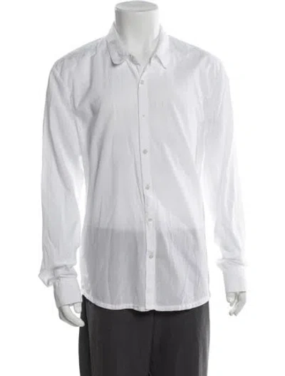 Pre-owned James Perse Long Sleeve Dress Shirt In White