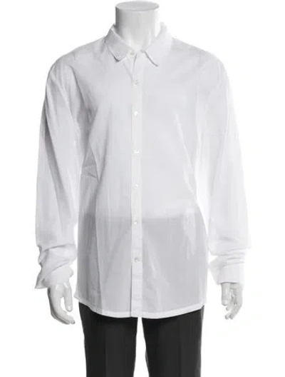 Pre-owned James Perse Long Sleeve Dress Shirt In White
