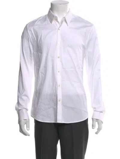 Pre-owned James Perse Long Sleeve Dress Shirt In White