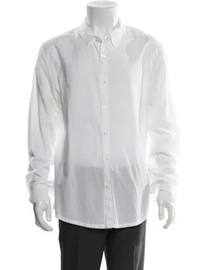Pre-owned James Perse Long Sleeve Dress Shirt In White