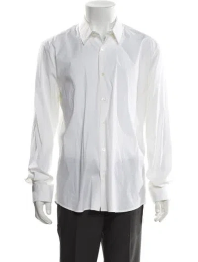 Pre-owned James Perse Long Sleeve Dress Shirt In White
