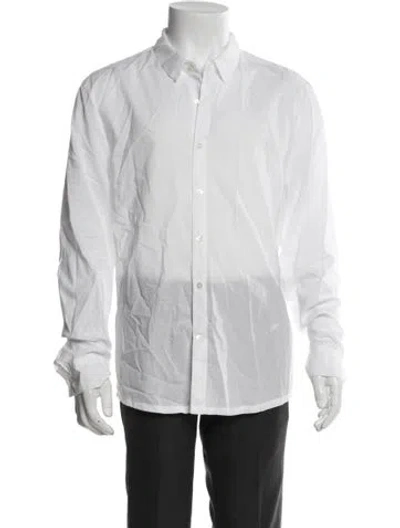 Pre-owned James Perse Long Sleeve Dress Shirt In White