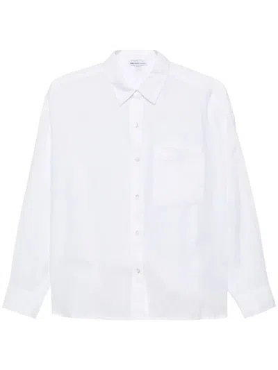 James Perse Long-sleeve Linen Shirt In White